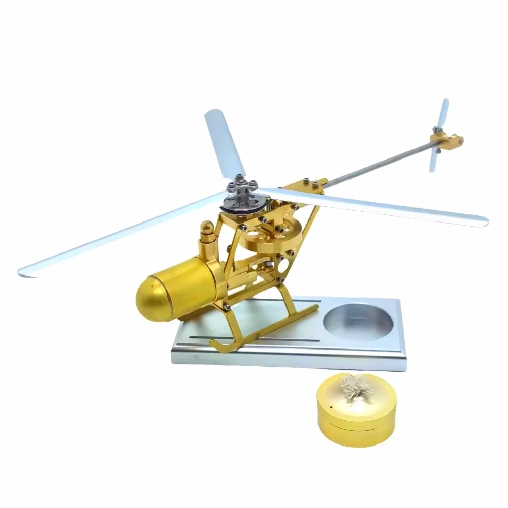 

S01 Мини Паровой Вертолет Паровой Двигатель Модель Комплект Diy Самолет Физический Эксперимент Обучающая Игрушка для Детей Взрослых Коллекция Подарок