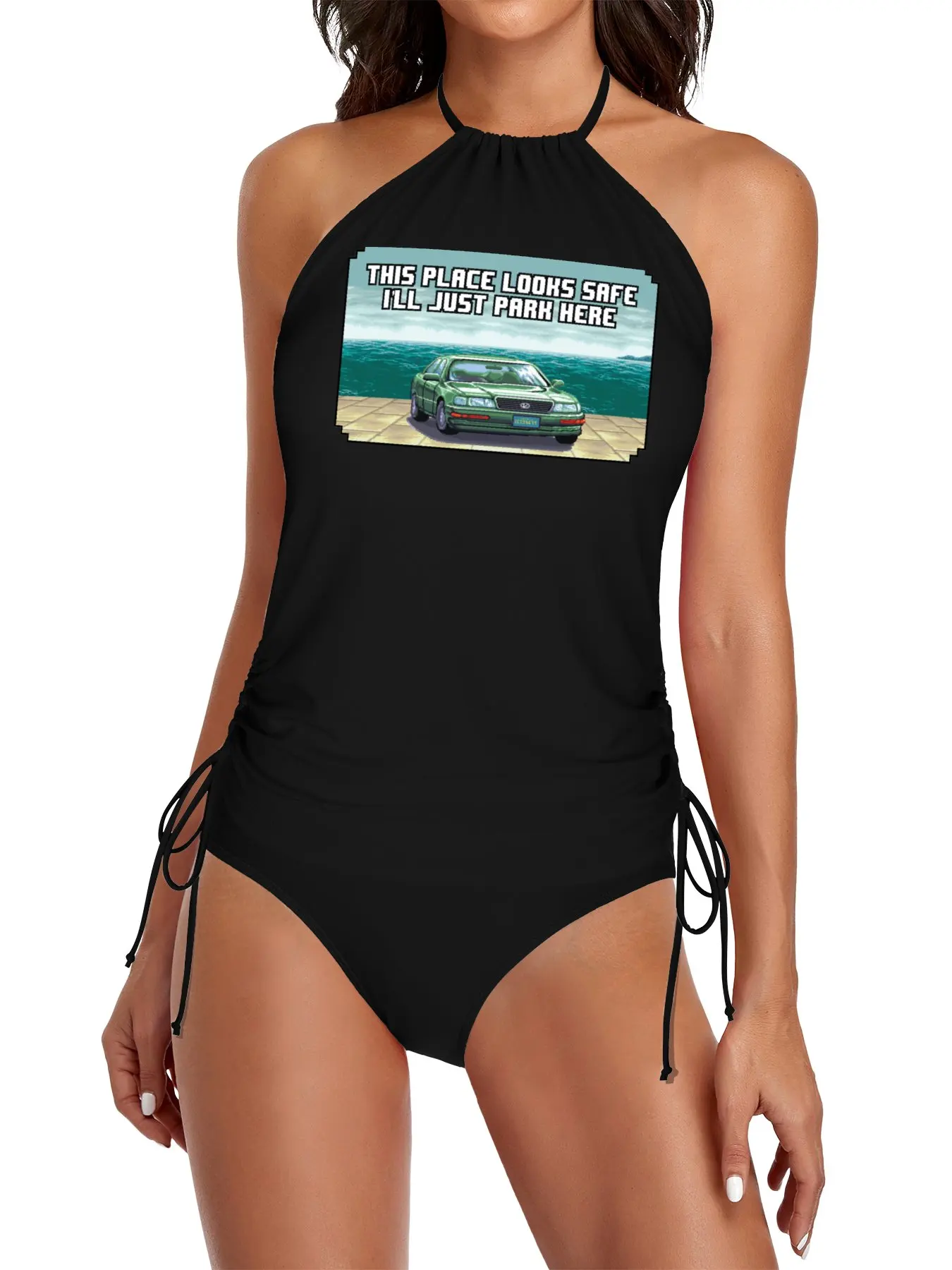 

Bonus Stage Street Fighter Car Split Swimsuit Set beach wear for woman beachwear woman 2025 2 piece swimsuit