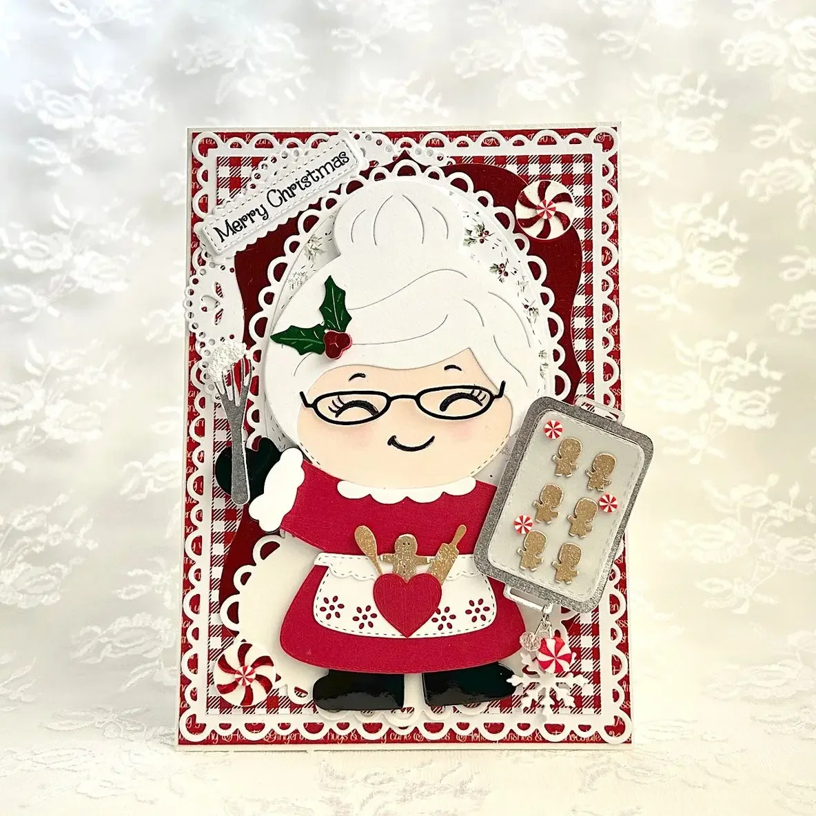 2024 Christmas Gingerbread Boy Santa Sleigh Flower Metal Cutting Dies Clear Stamps For DIY Scrapbook Handcraft Craft Template