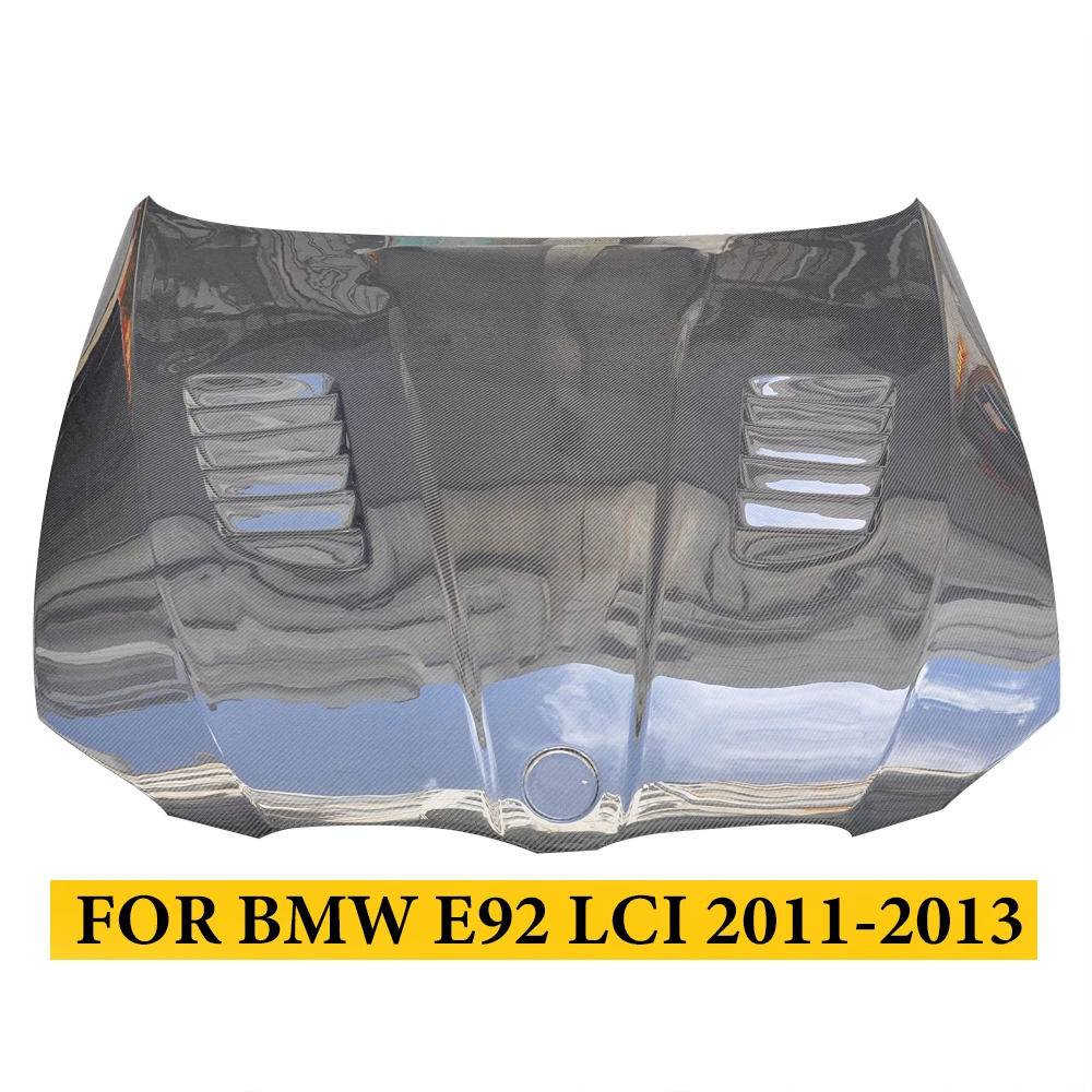 For BMW 3 Series E92 LCI 2011-2013 Carbon Fiber Front Bonnet Cover V Style Hood Auto Tuning