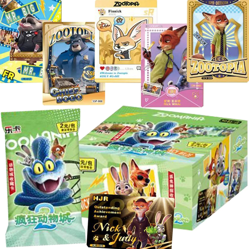 

Коллекционные карты Zootopia2, приключенческая комедия, анимированный фильм, главный герой, мультяшный забавный персонаж, плакат, карты, подарки для мальчиков и девочек