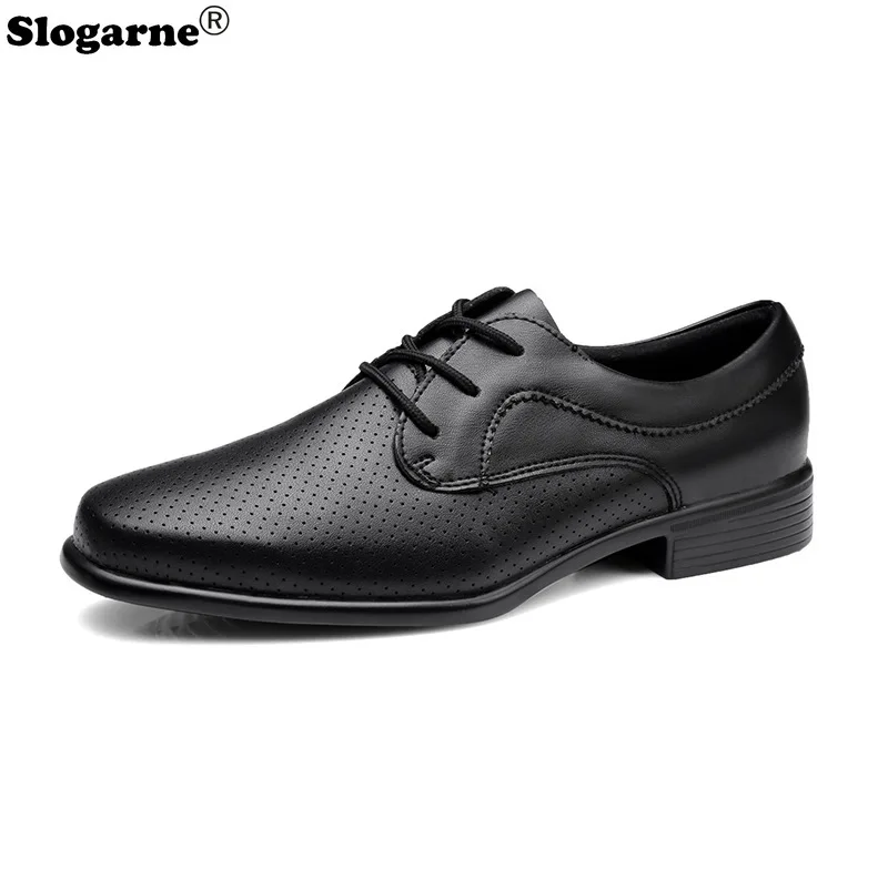 

Men Hollow Pu Leahter Modern Dance Shoes Male High Quality Latin Shoes Breath Man Low Heels Soft Jazz Waltz Ballroom Dance Shoes