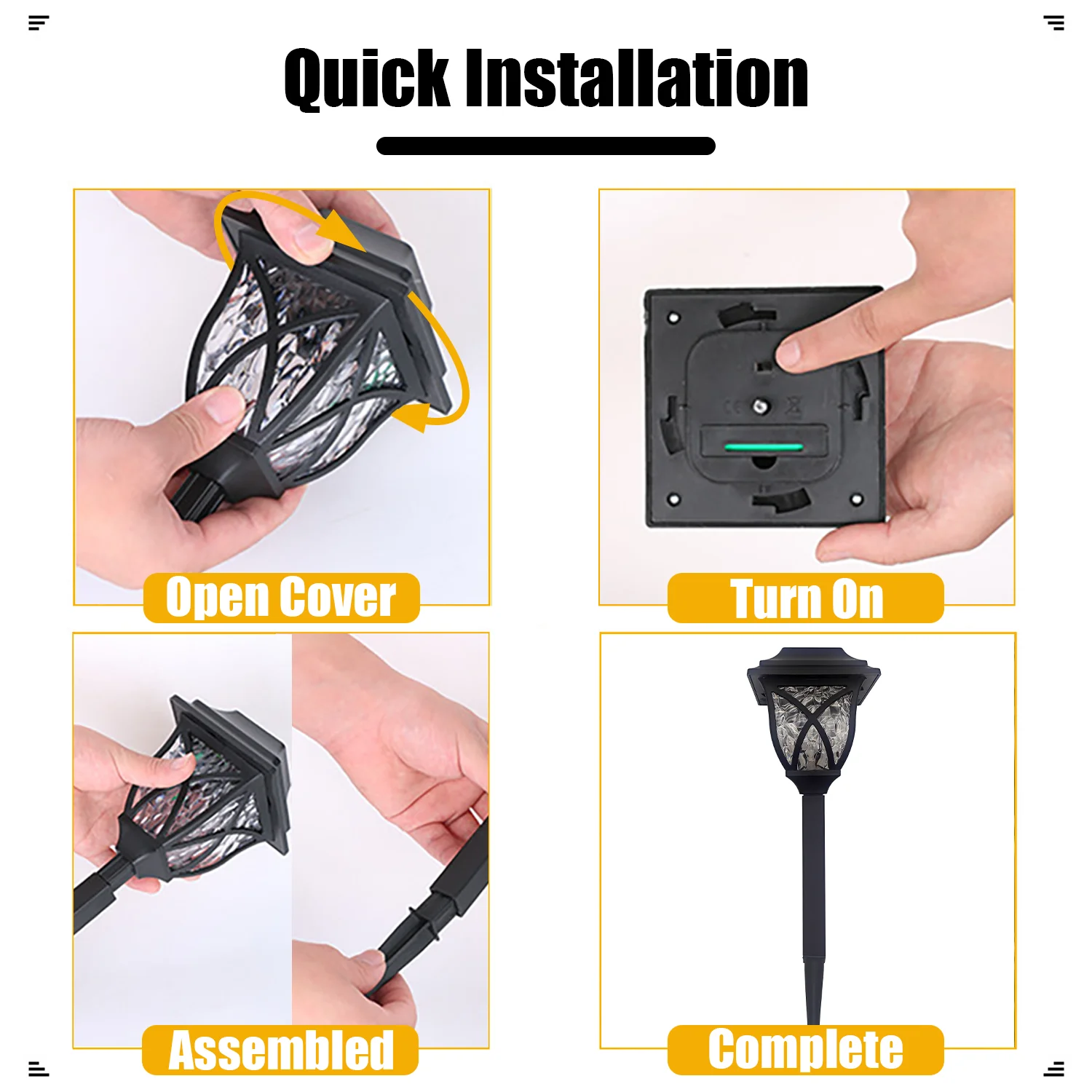 Solar LED Lawn Light Waterproof Outdoor Lamp for Garden Yard Decoration