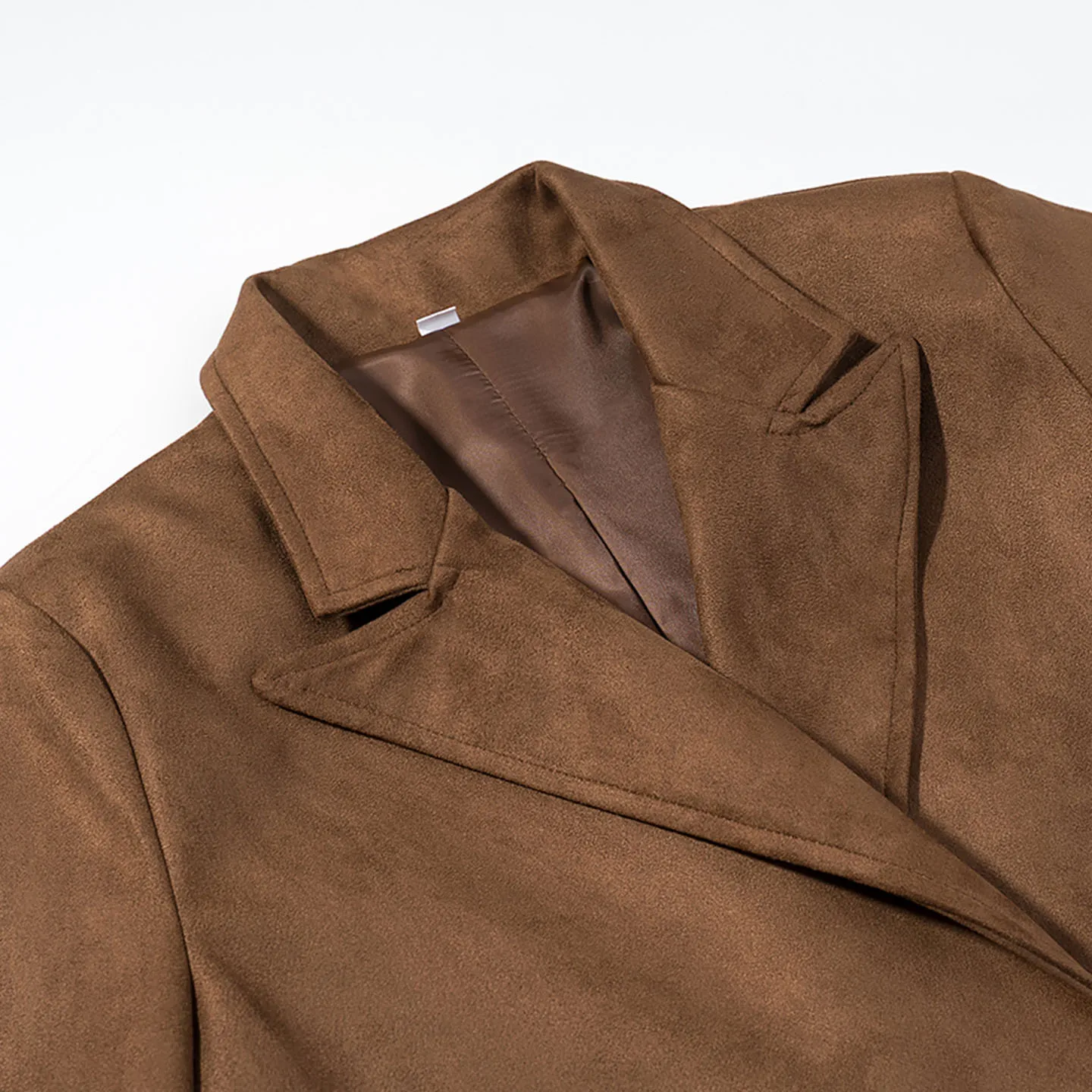 Faionable بدلة فضفاضة طوق معطف طويل المرأة Sle سترة واقية ملابس خارجية Z العلامة التجارية طويلة Sve بدوره إلى أسفل طوق معطف #2