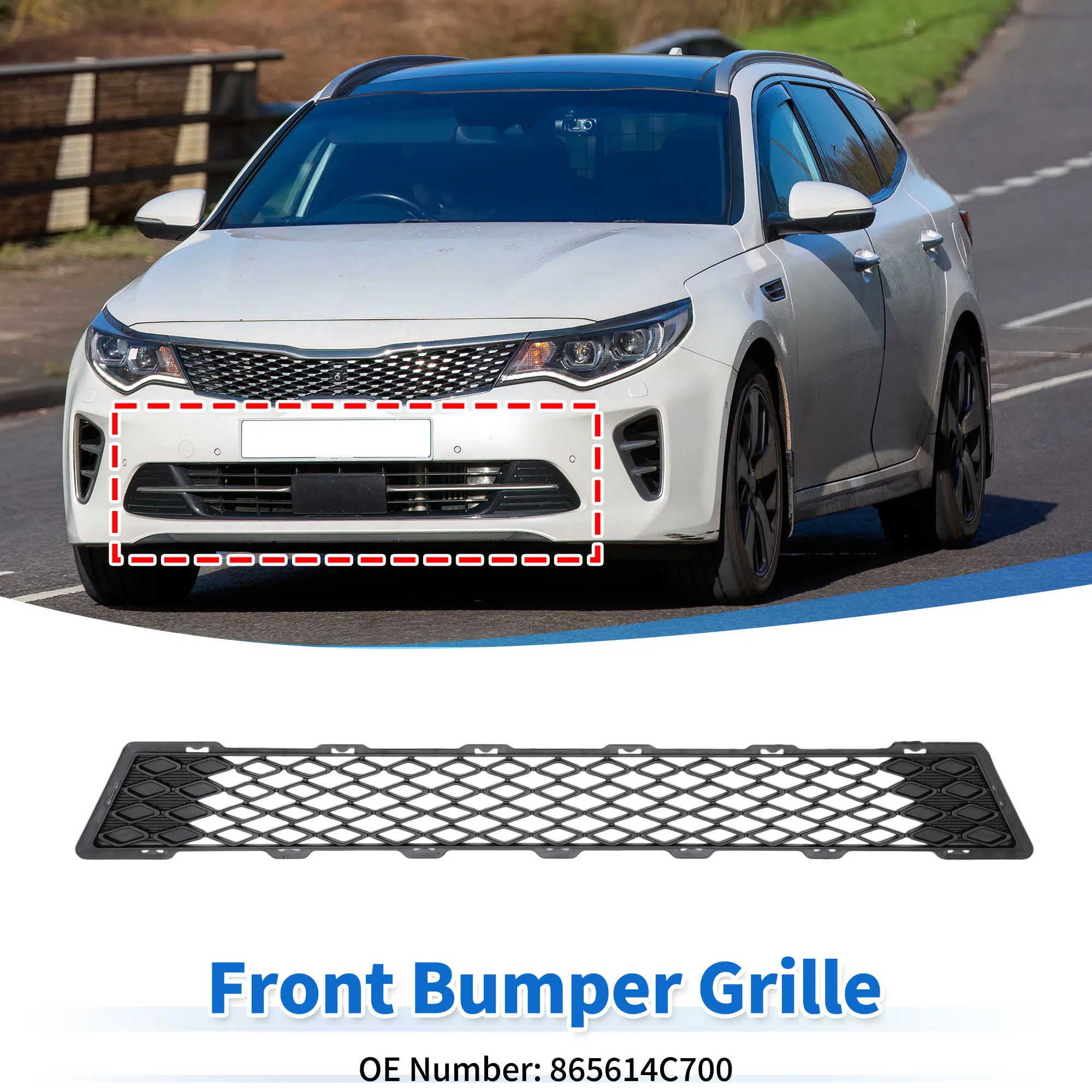 

UXCELL Lower Grille Front Bumper Grille for Kia Optima 15-15 Bumper Cover Grille 1 Pcs