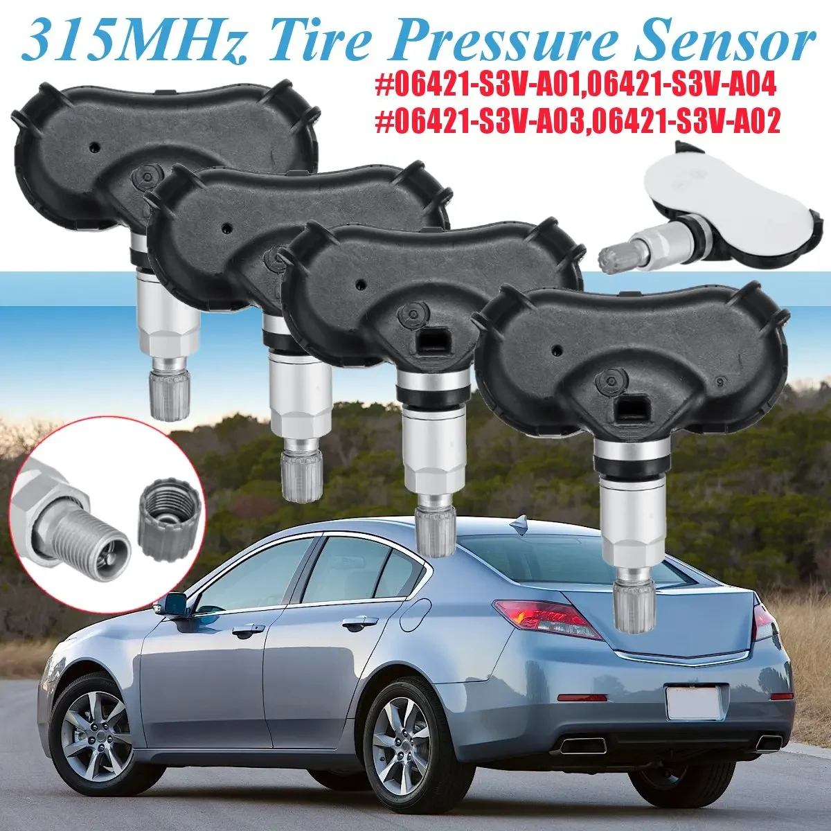 

4pcs Tire Pressure Sensor TPMS Sensor For Acura TL MDX RL for Honda Ridgeline Odyssey Pilot