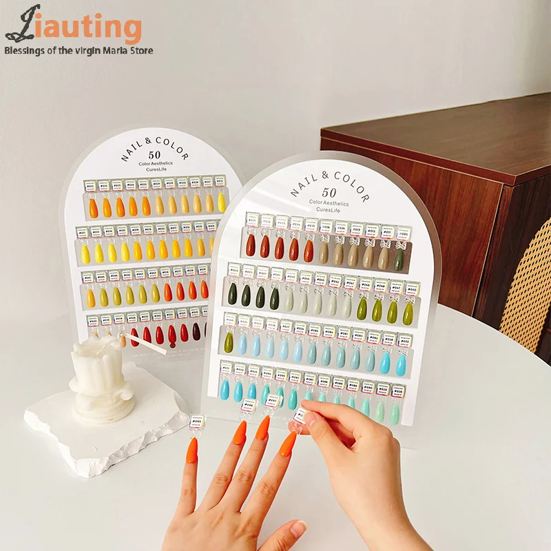 แผ่นสีอะคริลิคสำหรับทำเล็บ 24 สี พรีเมียม พร้อมแม่เหล็ก แผ่นโชว์สีเล็บ พร้อมสติกเกอร์ตัวเลข สำหรับร้านทำเล็บ