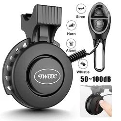 TWOOC T-002S MTB Road Bike Electronic Bell Ring USB Charge Cycling Audio Bicycle Handlebar Horn Safety Warning Alarm Trumpet