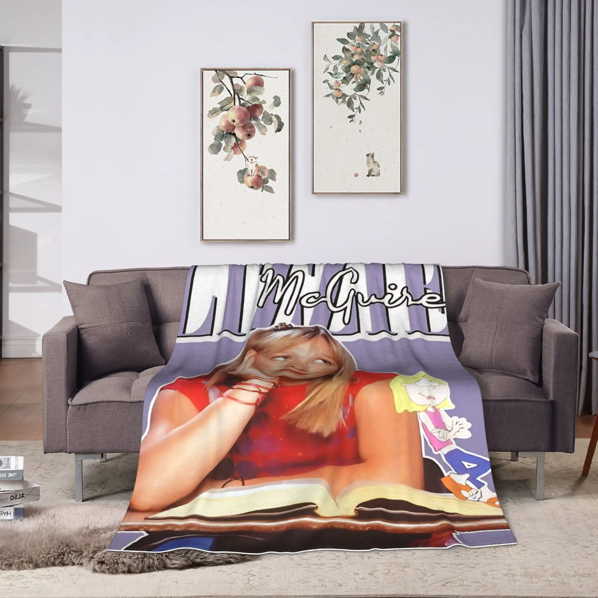 Hilary Duff Lizzie McGuire Blankets  Picnic Flannel Throw Blanket For Couch Chair Super Warm Customized Quality Bedspread