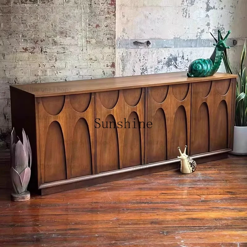 

Американская креативная обеденная боковая антикварная вилла из цельного дерева, большой плоский пол у стены, входной шкафчик по индивидуальному заказу