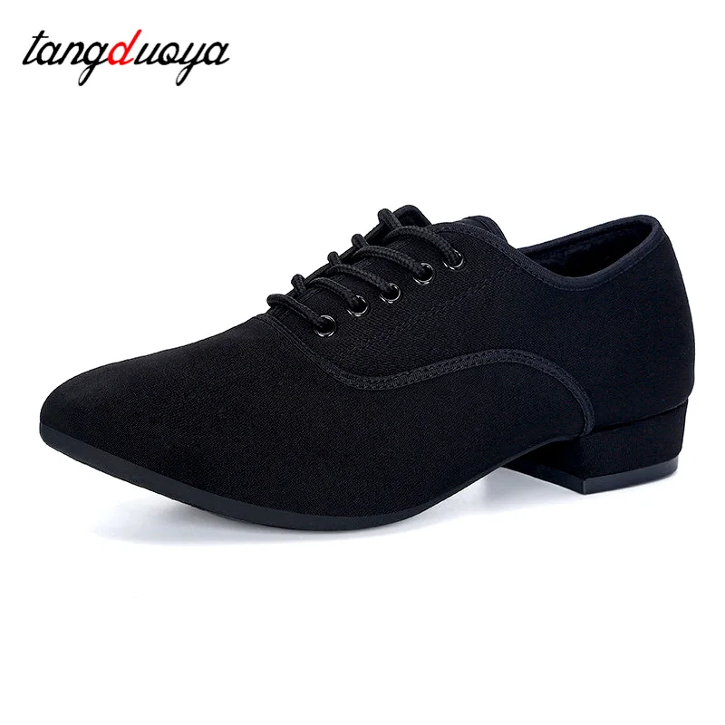 Herren Tanz schuhe Ballsaal Latin Tanz schuhe für Männer Männer moderne Jazz Tango Tanz schuhe Salsa Übungs schuh schwarz