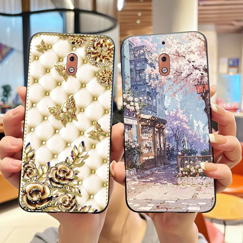 2026 New Popular Black Phone Case For Nokia 2.1/Nokia 2 2018 Soft Shockproof Cover Cute Unique Design Rabbit Lamp Pattern