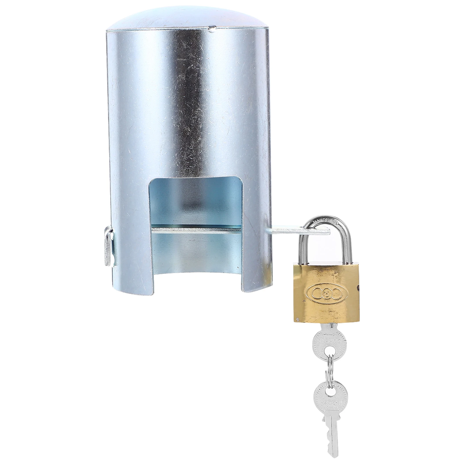 

1 комплект железного крана для улицы, безопасный замок с защитной крышкой для садовых шланговых клапанов, прочный замок для крана