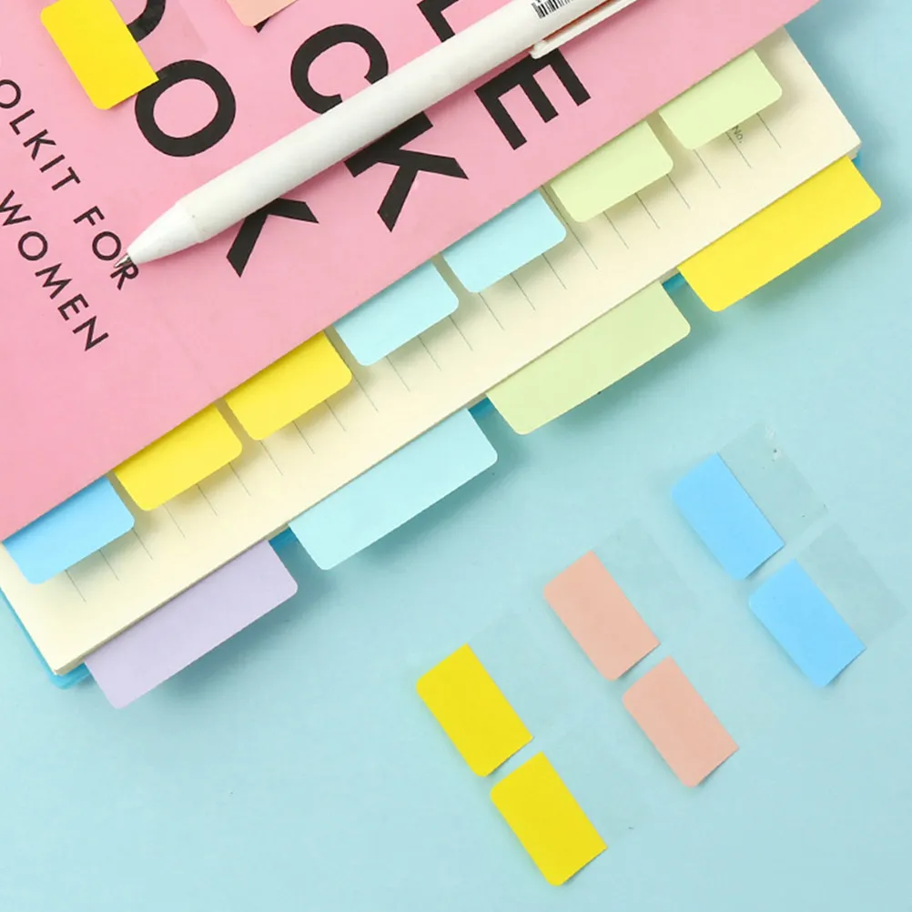 300Pcs Page Markers Sticky Index Tabs Colored Book Tabs Writeable Removable for Filing Studying Notes Book Markers