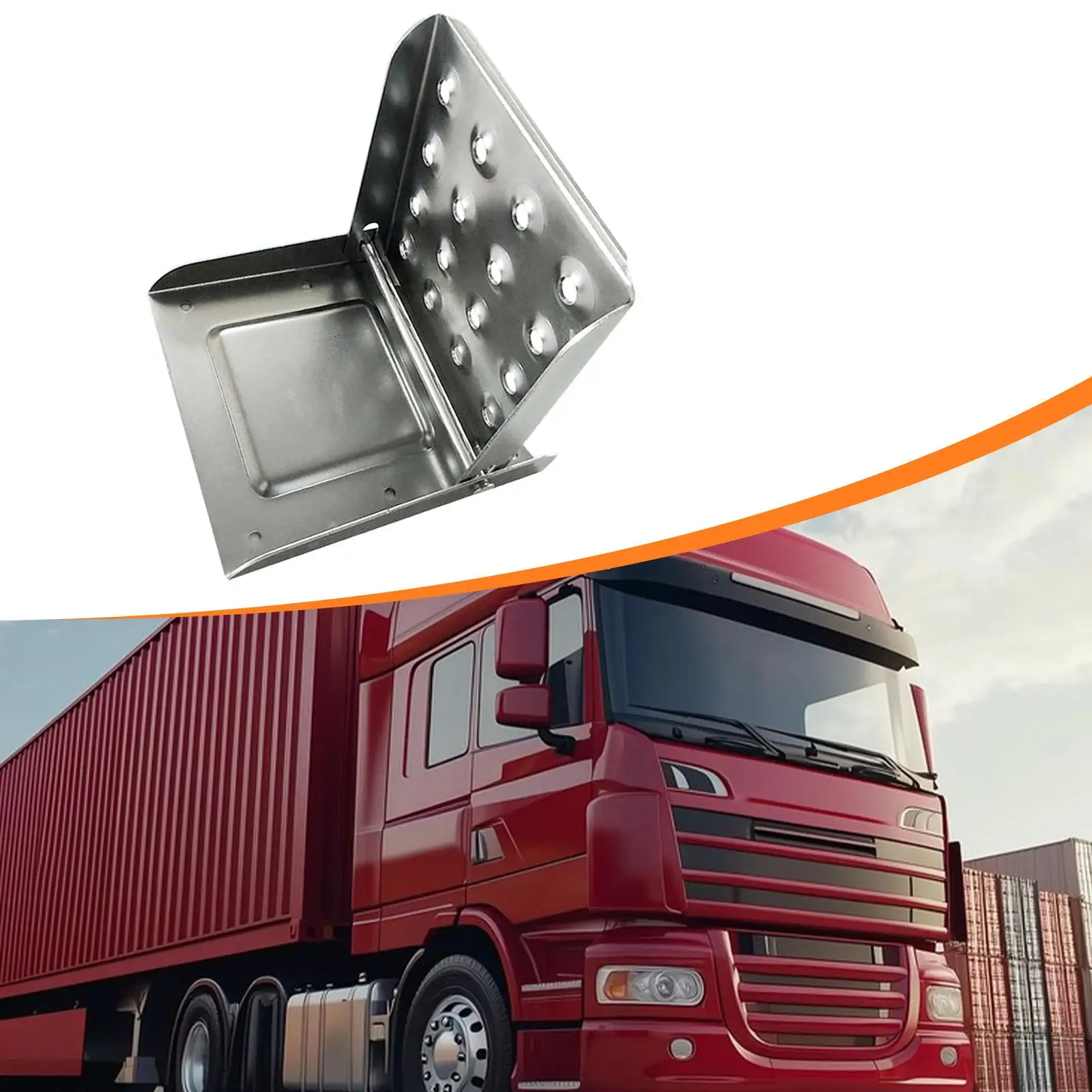 Foldable Stair Anti Slip Pedal Galvanized Truck Step Universal Accessory Easy Clean for Trailer Camper Van RV