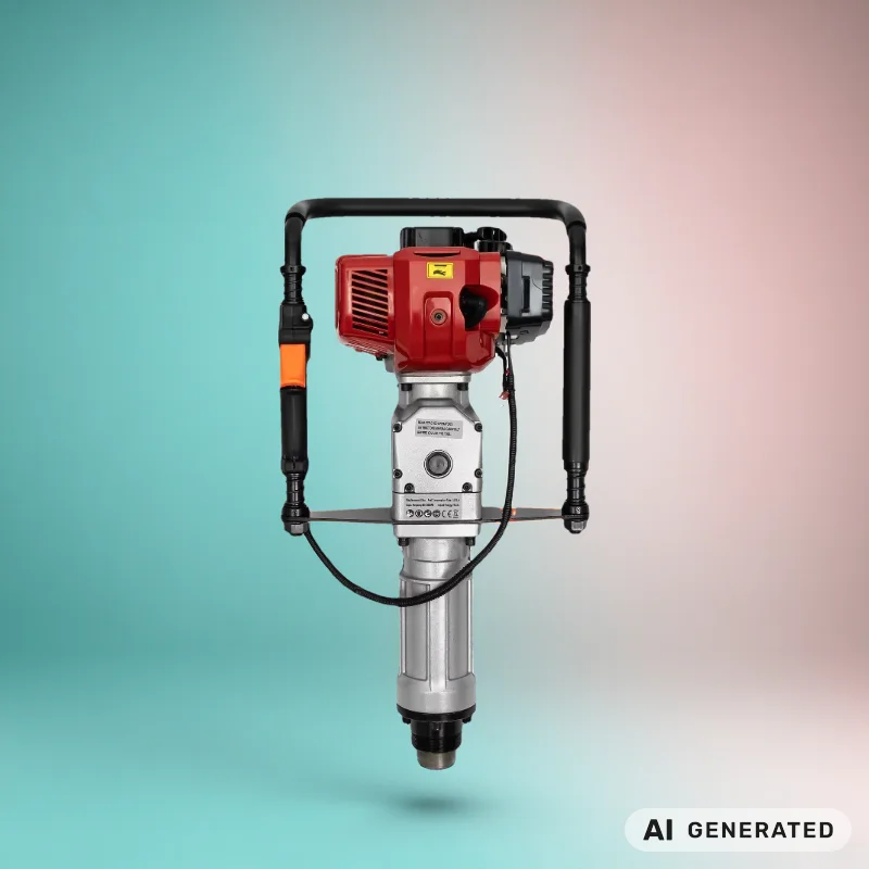 52cc 2 Stroke Gas Powered T-Post Driver 1900w Gas Pile Driver Air Cooling Single-Cylinder Heavy Duty Push Pile Tool