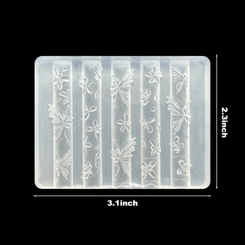 Formy do paznokci żelowych 3D w kształcie motyli i kwiatów, formy silikonowe do żywicy, płatki kwiatów, akcesoria, narzędzia do paznokci, stylizacja paznokci Grace.