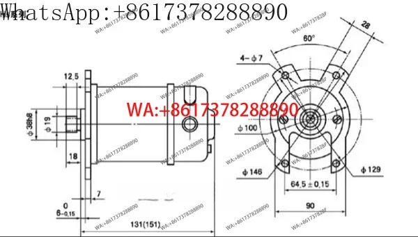 Welding specific DC motor 90SZ99/H5 wire feeder specific