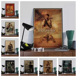 Uncharted Classic Game Anime Retro Wall Art  Quality Canvas Posters for Bedroom Living Room and Home Decor  Wanted Core Picture