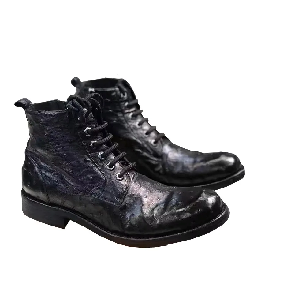 yingshang new men ostrich boots male shoes