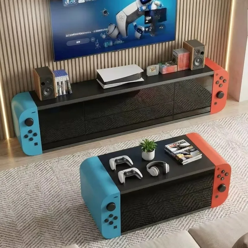Nordic Aesthetic TV Cabinet for Gaming, Space-saving Storage TV Table, Home Furniture