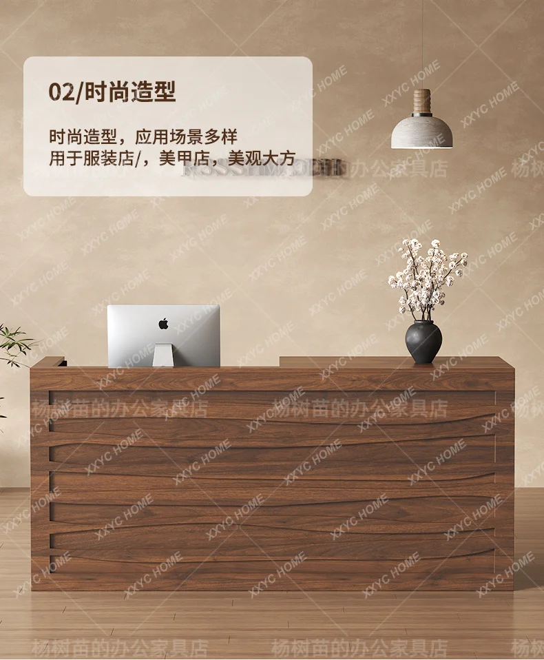 F182 Office Beauty Reception Desk Logo Luxury Simple Modern Reception Desk Salon Decorations Mostrador Recepción Commercial Furn