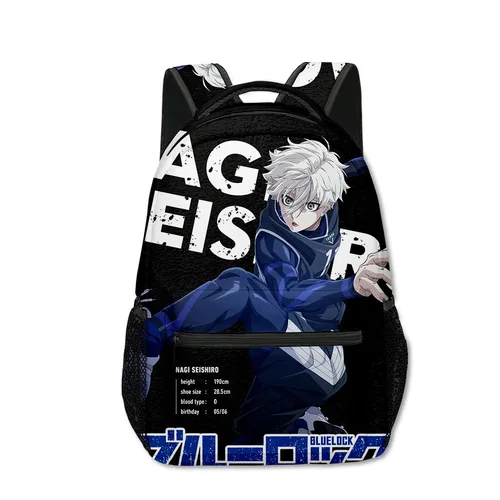 Imagen 1 del producto Mochila Popular de lujo con cerradura azul para estudiantes, mochilas para Notebook con estampado 3D, mochilas de viaje impermeables Oxford para niños y niñas