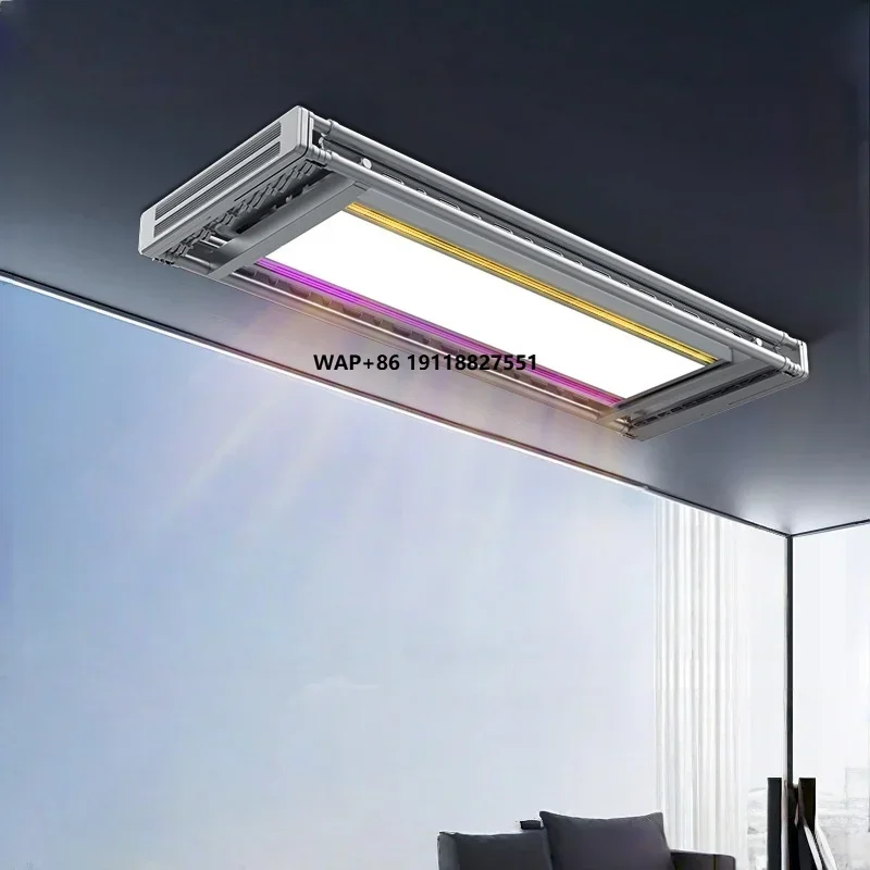 

Electronic Indoor Balcony Ceiling-Mounted Folding Heated Clothes Air Dryer Rack Electrical Aluminum Hanger for Laundry Use