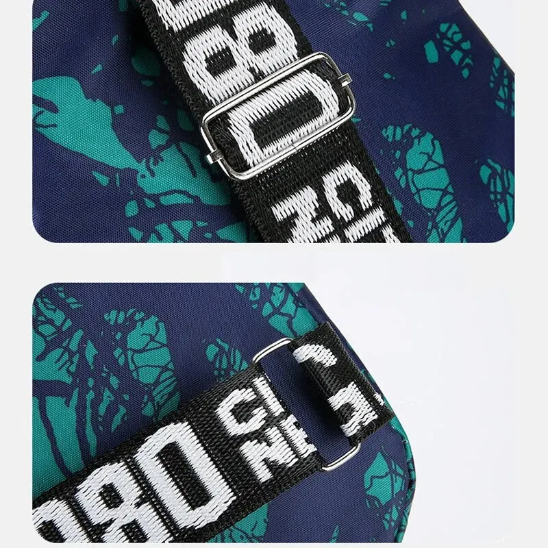 Rilibegan Men Crossbody Bag Leisure Single Shoulder Sports Chestbag Oxford Men Chest Bag Multifuctional Storage Bags