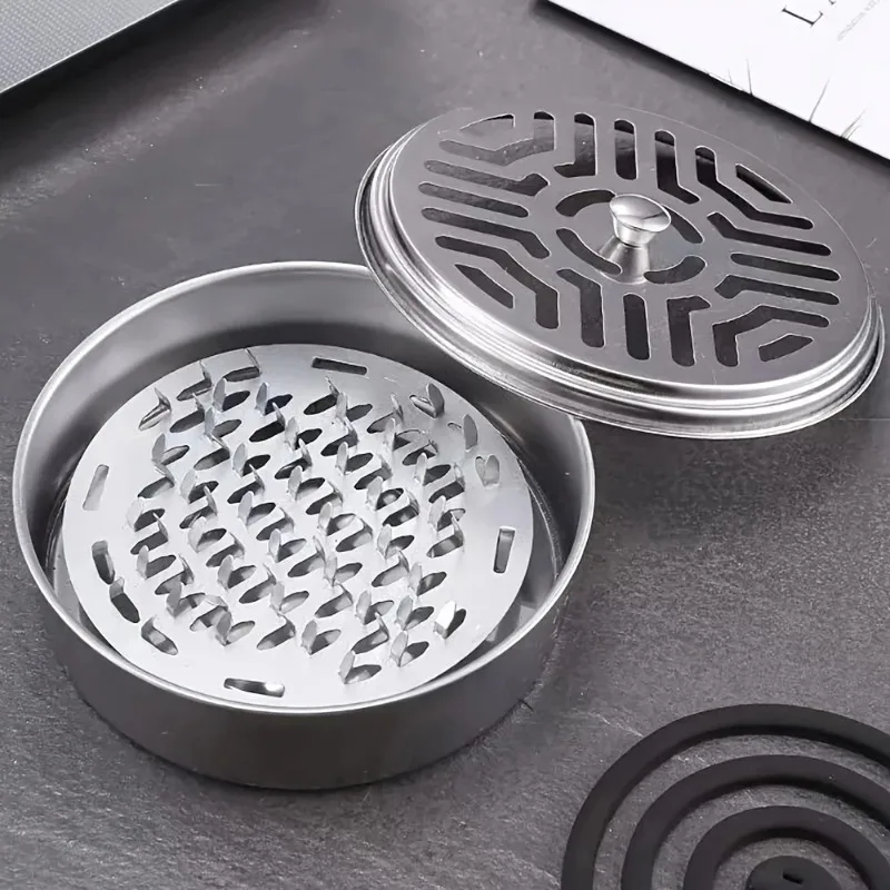 

1PC Incense Holder, Mosquito Coil Tray Holder for Household with Lid, Outdoor Mosquito Coil Box, for Living Room and Bedroom