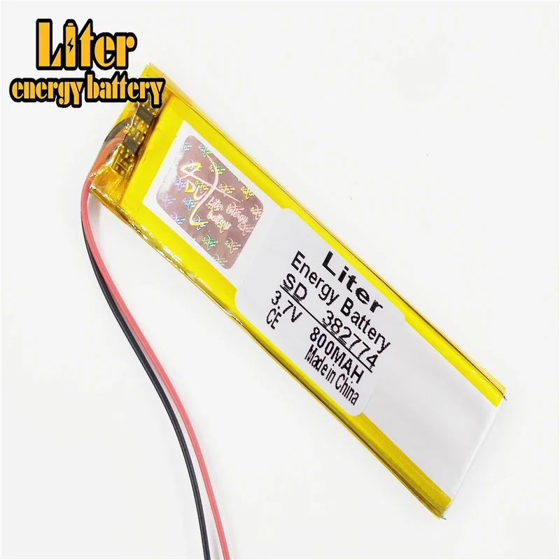 3.7V,800mAH,382774 polymer lithium ion / Li-ion battery for GPS,mp3,mp4,mp5,dvd,bluetooth,model toy mobile bluetooth