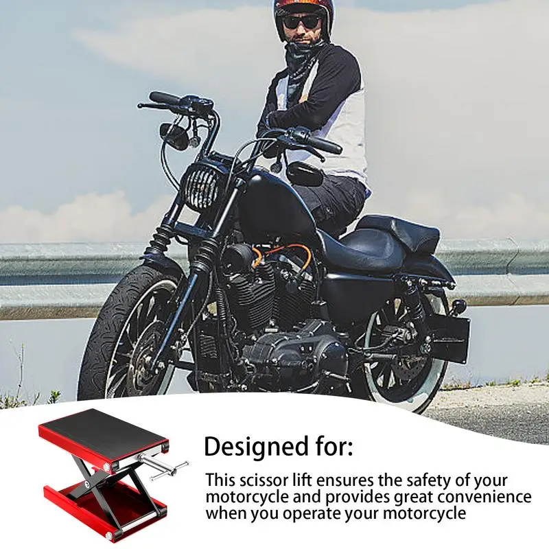 Motorcycle Jack Hydraulic  1100LBS Center Scissor Lift Suitable For Motor Bicycle ATV Work Stand Professional Repair Tools