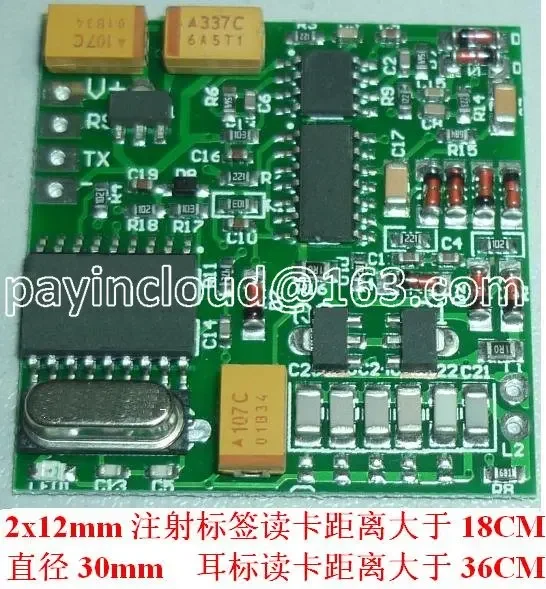 134.2K RFID Module FDX-B Fdxb Ear Standard Network RF ISO11784 Animal Management