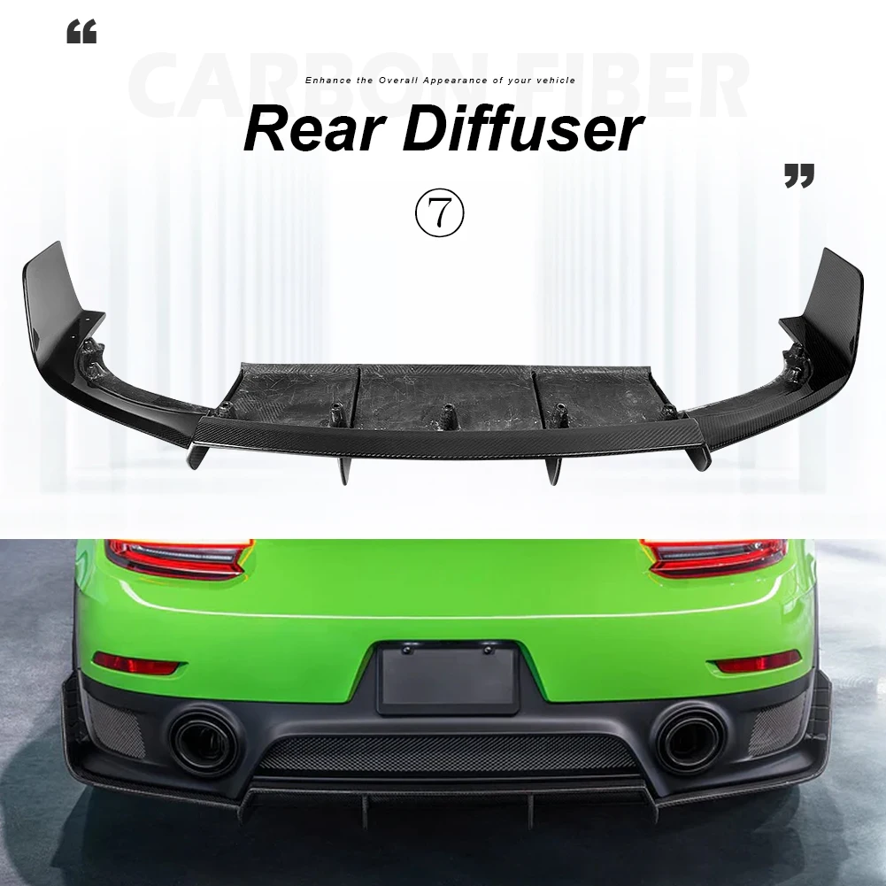 Carbon Fiber body kits Front Lip Spoiler Side Skirts rear Spoiler  For porsche gt2 rs