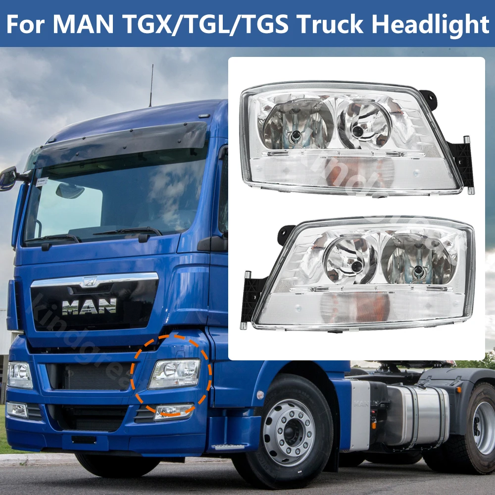 

1PCS 24V Truck Led Head Lamp For MAN TGX/TGL/TGS HeadLight 8125106496 8125106497