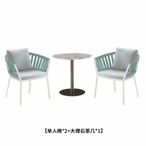 Outdoor Sofa Rattan Furniture Leisure Chair Outdoor Garden Rattan Chair Sofa and Tea Table Combination