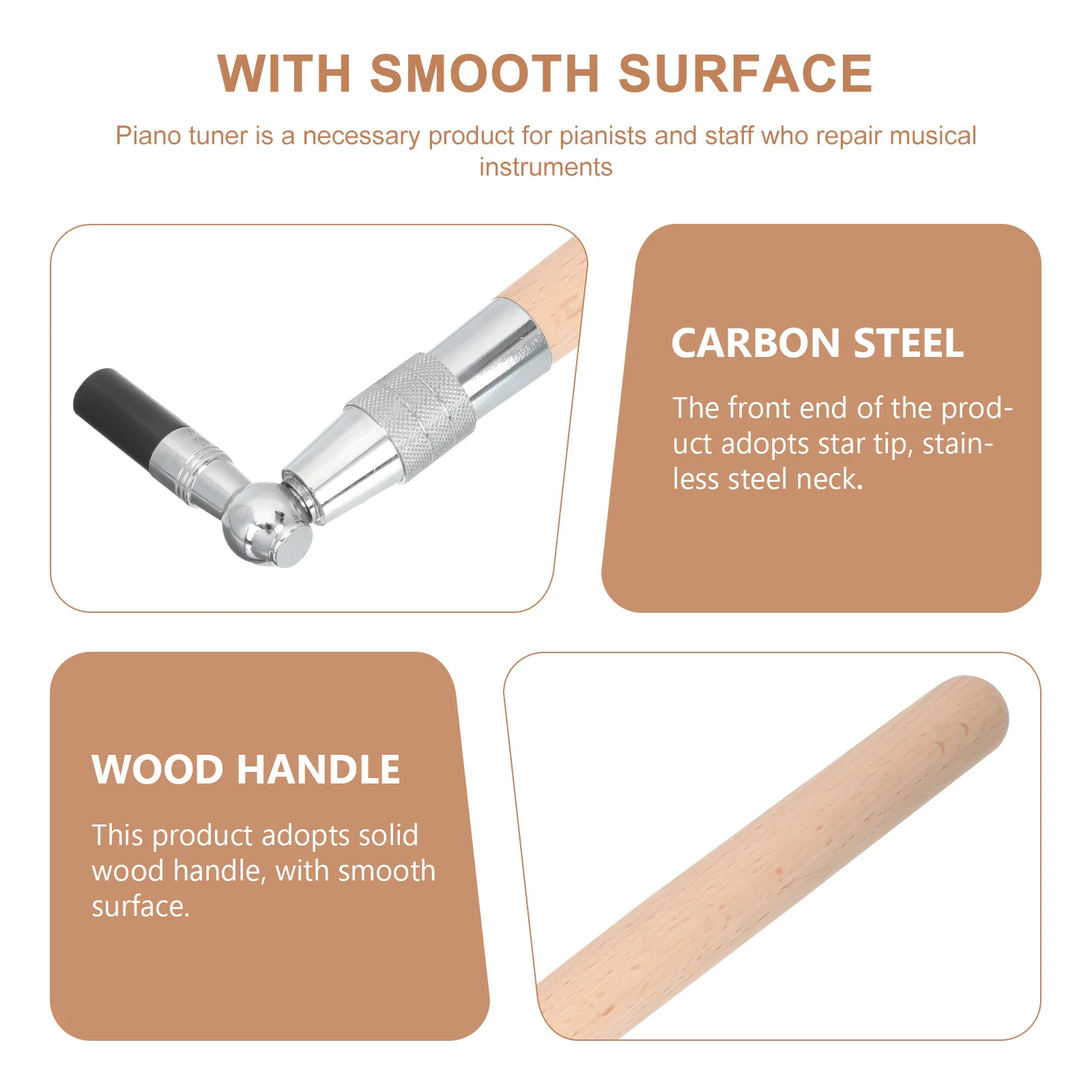 

Piano Tuning Tool Premium Piano Wrench for Instrument Tone Adjustment Reliable Heavy Duty Hardened Steel Construction