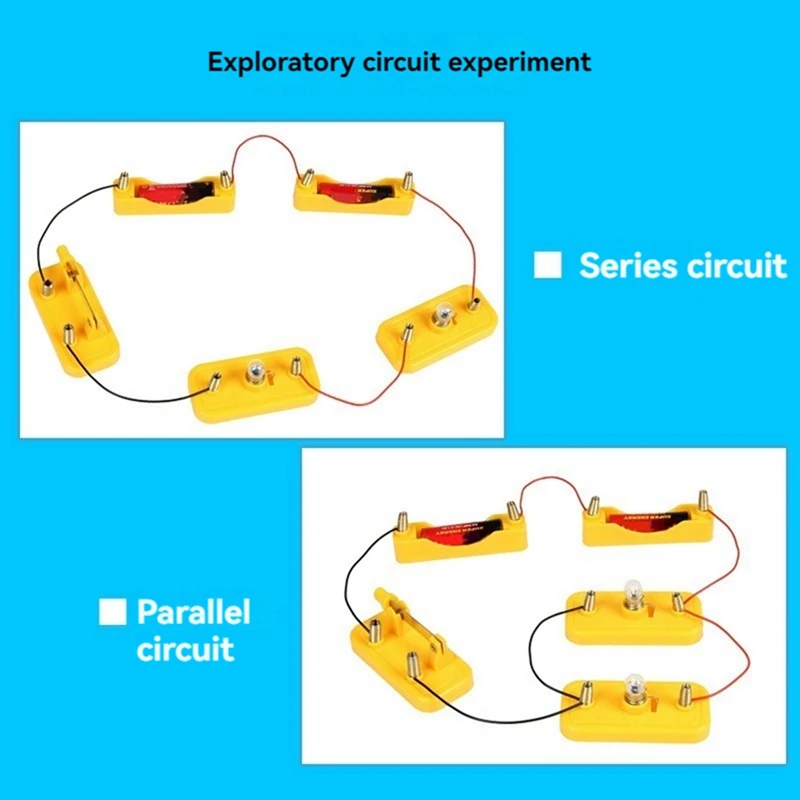 子供のための基本的な電気回路学習キット,物理教育玩具,実験,実践的な教育能力