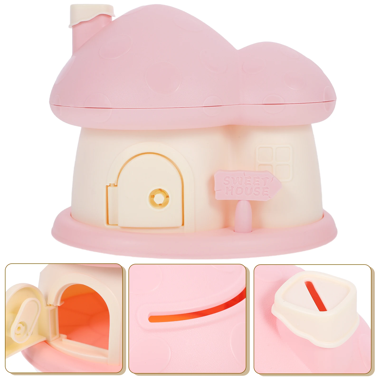 

Adorable Mushroom Shaped Piggy Cute Household Saving Jar Decorative Coin Bank For Kids Girls Birthday Christmas Gift Mushroom