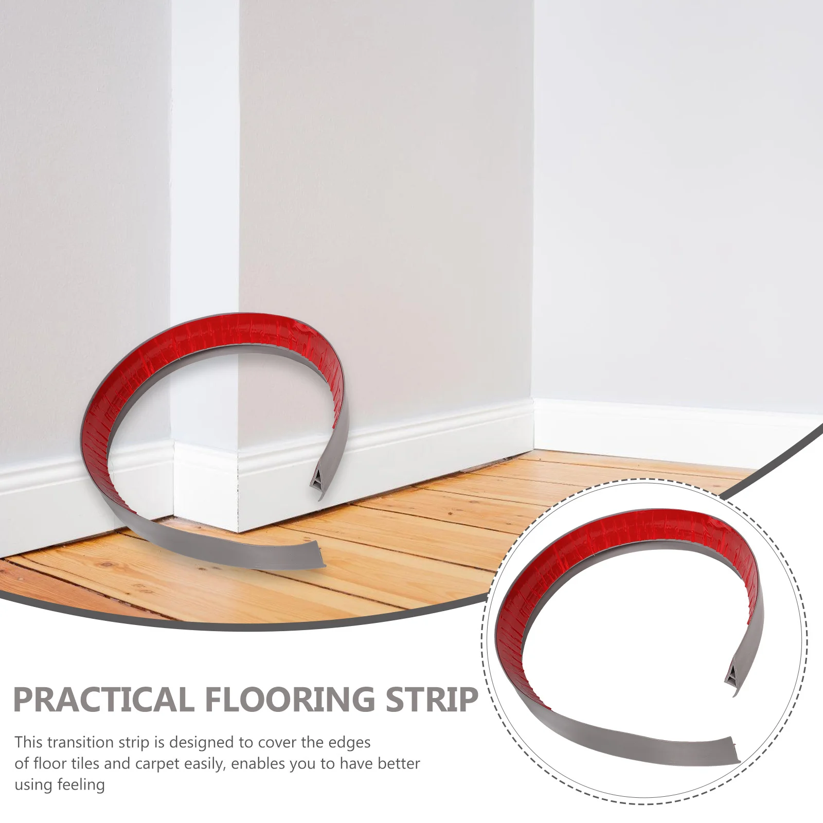 

Floor Transition Self Adhesive Pvc Plastic Carpet To Tile Strip Durable Flexible Flooring Edging Strip For Home Hotel