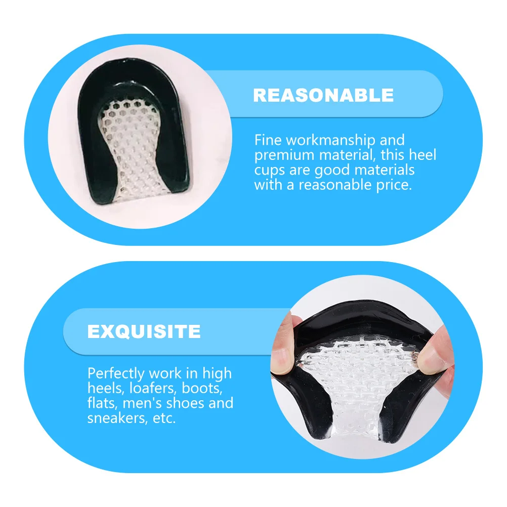 2 قطعة منصات العسل تنفس نصف حجم إدراج للأحذية الرياضية كعب أسود لتخفيف الآلام وسادة وسادة للأحذية #1
