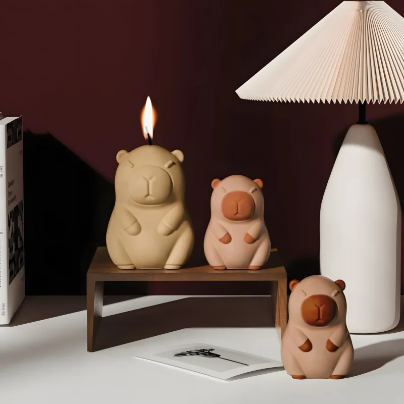 Capybara Pudding Baking Silicone Mold DIY Animal Shape Aroma Candle Home Decor Plaster Resin Molds Creative Handmade Gift Making
