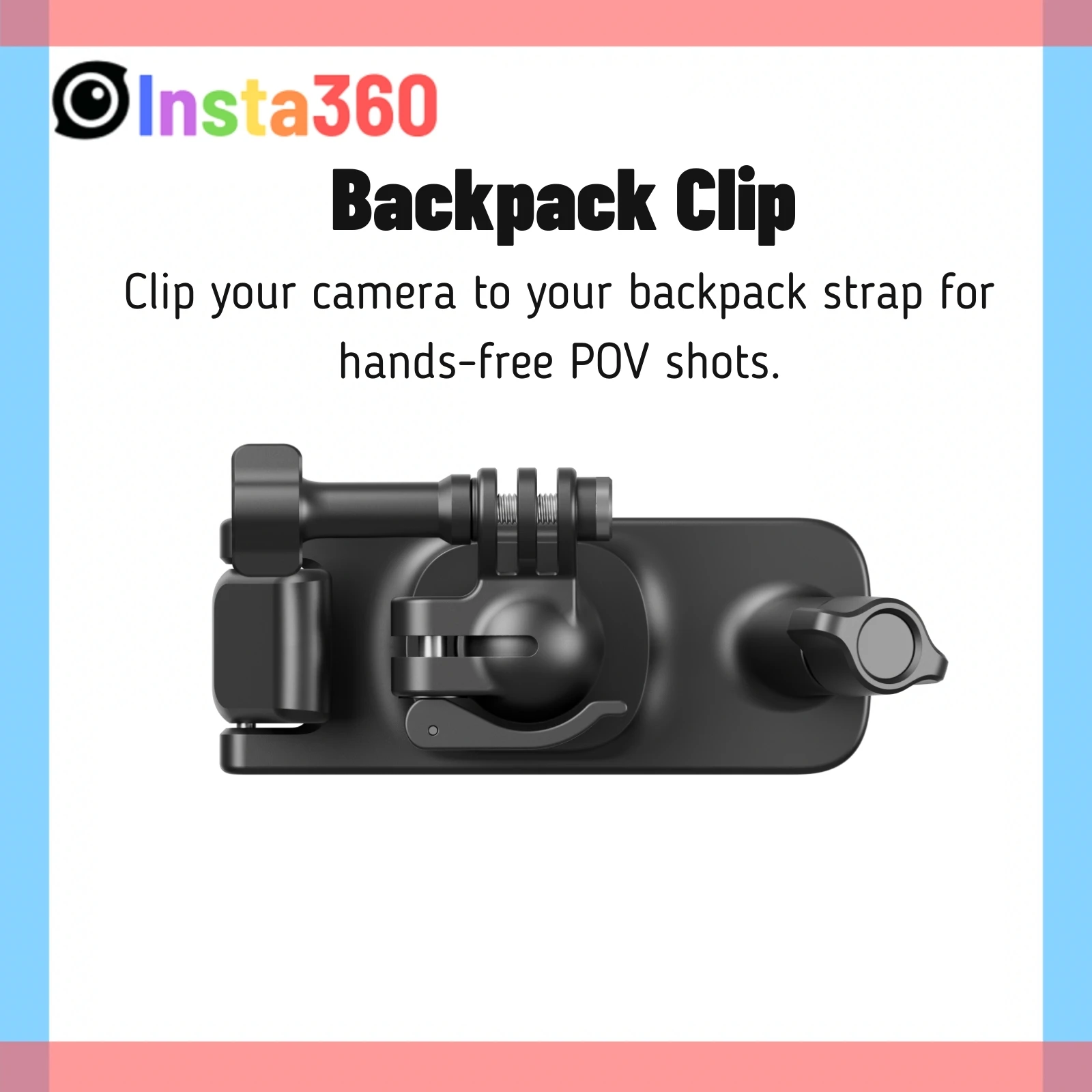 Insta360 ace pro 2 mochila clipe titular cinta braçadeira montagem pov caminhadas rotação 360o para insta 360 x4 x3 go3s acessórios originais