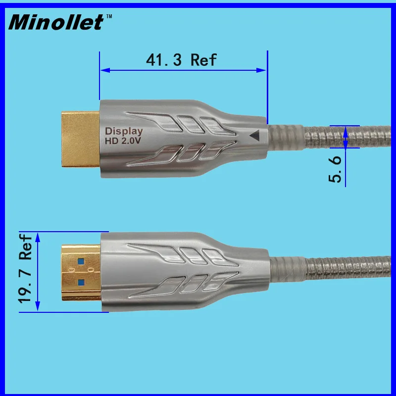 Project grade armored optical fiber cable HDTV 2.1 8K@60Hz 48Gbps For HDTV Box Projector PS4 PS5 Ultra High Speed Computer