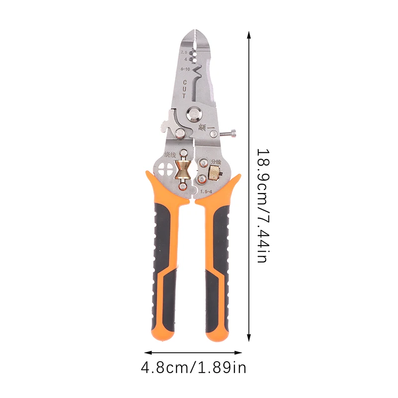 Alicate de fio multifuncional para cabo de rede doméstico, stripper eletricista, stripper ferramentas, extrator, stripper, 10 em 1