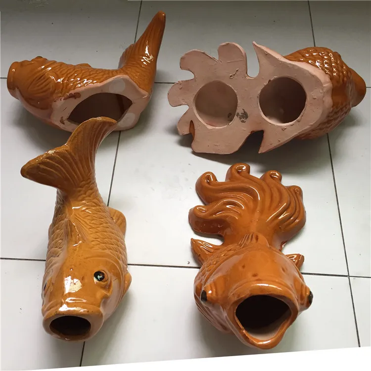 

Roof decoration, ceramic goldfish water pipe, drain decoration, exterior wall carp decoration