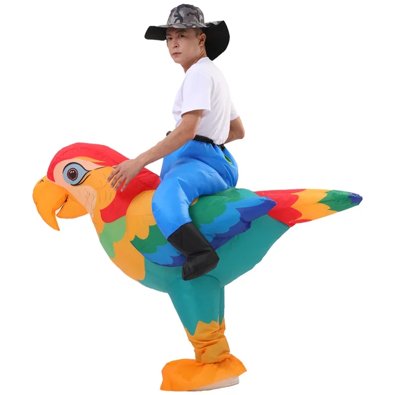 EE01 Inflatable Parrot เครื่องแต่งกาย Mascot Blow up ตลกฮาโลวีนเครื่องแต่งกาย Parrot เครื่องแต่งกายคอสเพลย์ชุดแฟนซี upIo0!