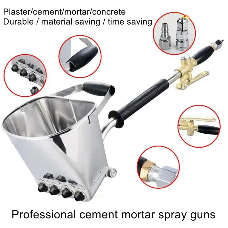 Cement mortar spraying machine inside and outside the wall multifunctional pneumatic cement spraying wall machine