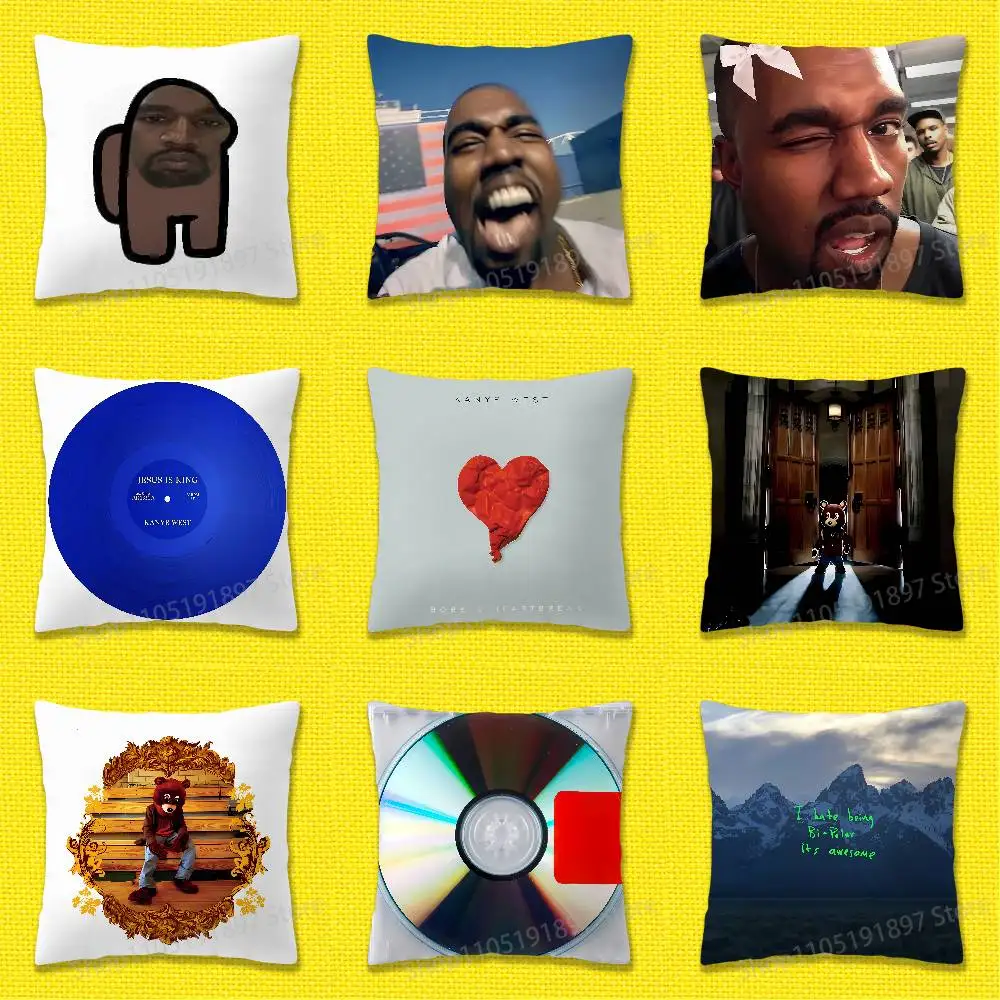 

K-Kanye West Yeezus Ye Jesus is King Throw Pillow Case For 40x40cm 45x45cm 50x50cm 30x30cm Square Office Pillowship Cover