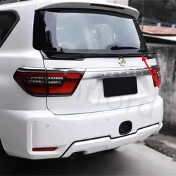 ABS Plastic Material Black White Color Rear Roof Wing Lip Boot Roof Spoiler Car Styling For Nissan PATROL Y62 2011-2023